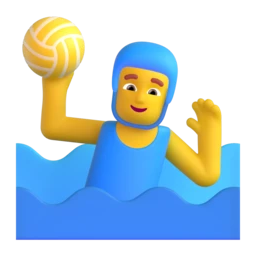 Man playing water polo animated emoji