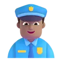 Man police officer: medium skin tone 3D animated emoji