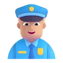 Man police officer: medium-light skin tone 3D animated emoji