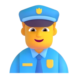 Man police officer animated emoji