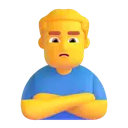 Man pouting 3D animated emoji