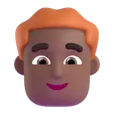 Man: red hair: medium-dark skin tone 3D animated emoji