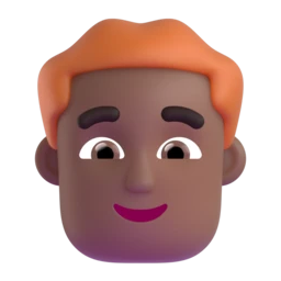 Man: red hair: medium-dark skin tone animated emoji