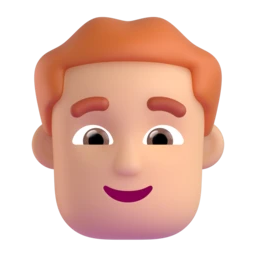 Man: red hair: medium-light skin tone animated emoji