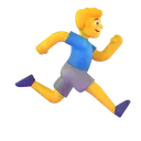 Man running facing right 3D animated emoji