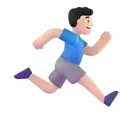 Man running facing right: light skin tone 3D animated emoji