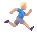 Man running facing right: medium-light skin tone 3D animated emoji