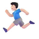 Man running: light skin tone 3D animated emoji
