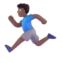Man running: medium-dark skin tone 3D animated emoji