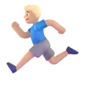 Man running: medium-light skin tone 3D animated emoji