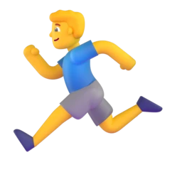 Man running animated emoji