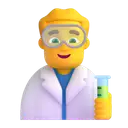 Man scientist 3D animated emoji