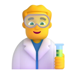 Man scientist animated emoji