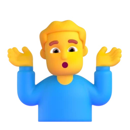 Man shrugging animated emoji