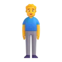 Man standing 3D animated emoji
