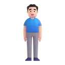 Man standing: light skin tone 3D animated emoji
