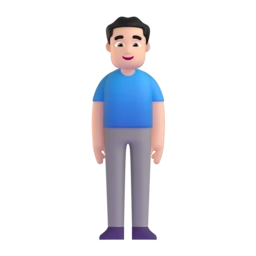 Man standing: light skin tone animated emoji
