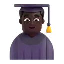 Man student: dark skin tone 3D animated emoji