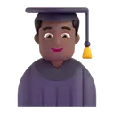 Man student: medium-dark skin tone 3D animated emoji