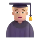 Man student: medium-light skin tone 3D animated emoji