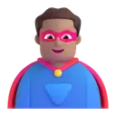 Man superhero: medium skin tone 3D animated emoji