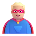 Man superhero: medium-light skin tone 3D animated emoji