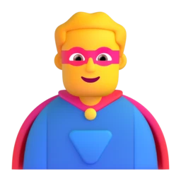 Man superhero animated emoji