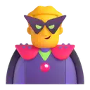 Man supervillain 3D animated emoji