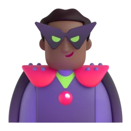 Man supervillain: medium-dark skin tone animated emoji