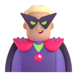 Man supervillain: medium-light skin tone animated emoji