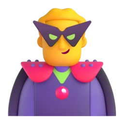Man supervillain animated emoji