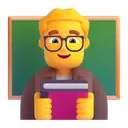Man teacher 3D animated emoji