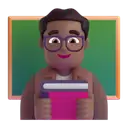 Man teacher: medium-dark skin tone 3D animated emoji