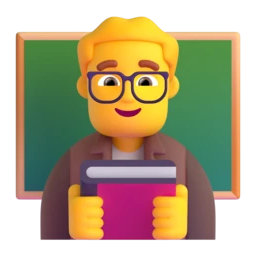 Man teacher animated emoji