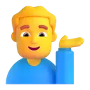 Man tipping hand 3D animated emoji