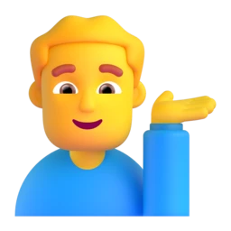 Man tipping hand animated emoji