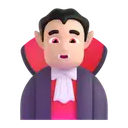 Man vampire: light skin tone 3D animated emoji