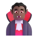 Man vampire: medium-dark skin tone 3D animated emoji
