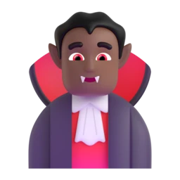 Man vampire: medium-dark skin tone animated emoji