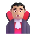 Man vampire: medium-light skin tone 3D animated emoji