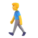 Man walking 3D animated emoji
