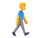 Man walking facing right 3D animated emoji