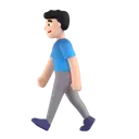 Man walking: light skin tone 3D animated emoji