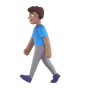 Man walking: medium skin tone 3D animated emoji