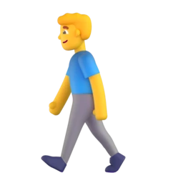 Man walking animated emoji