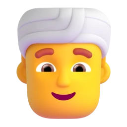Man wearing turban animated emoji