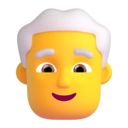 Man: white hair animated emoji