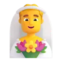 Man with veil 3D animated emoji