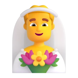 Man with veil animated emoji