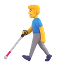 Man with white cane 3D animated emoji